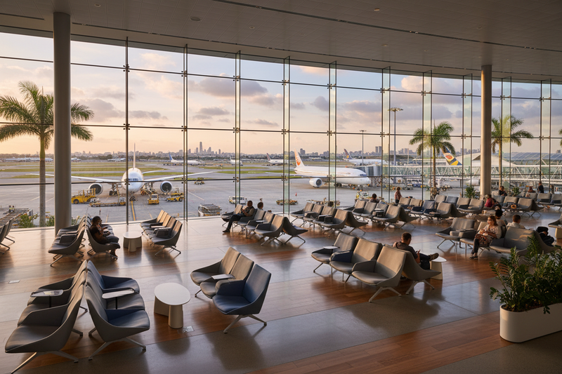 Airport terminal seating